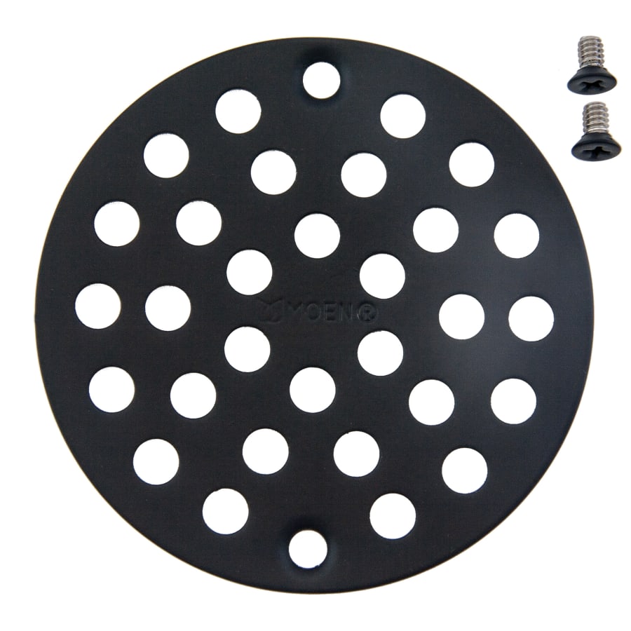 4" Round Shower Drain Cover with Exposed Screw Installation