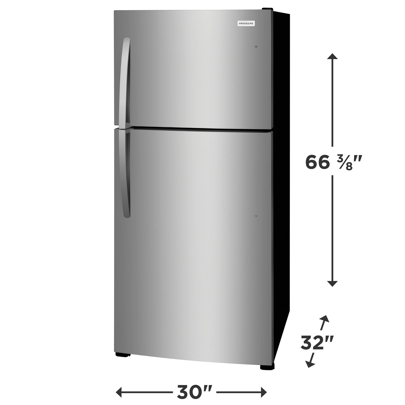 30 in. 20 cu. ft. Freestanding Top Freezer Refrigerator in Stainless Steel Energy Star