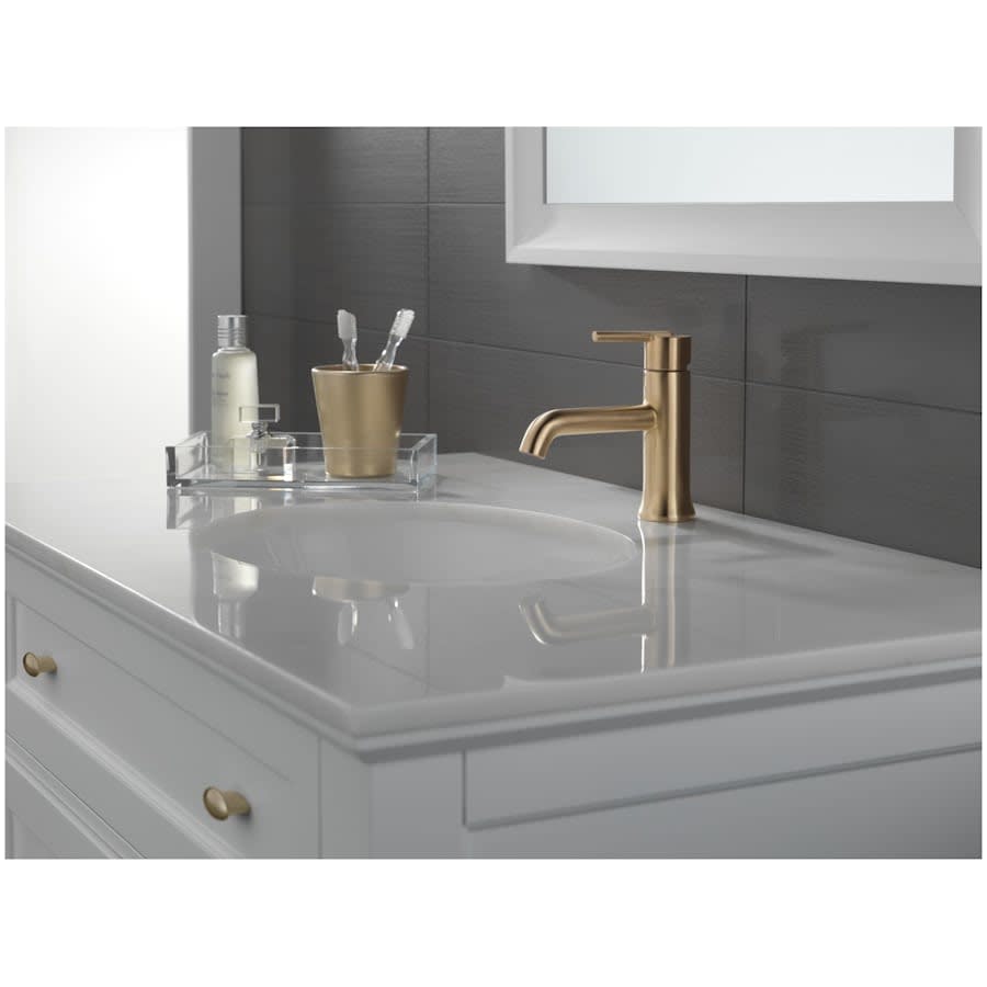Trinsic 1.2 GPM Single Hole Bathroom Faucet with Metal Push Pop-Up Drain Assembly - Limited Lifetime Warranty