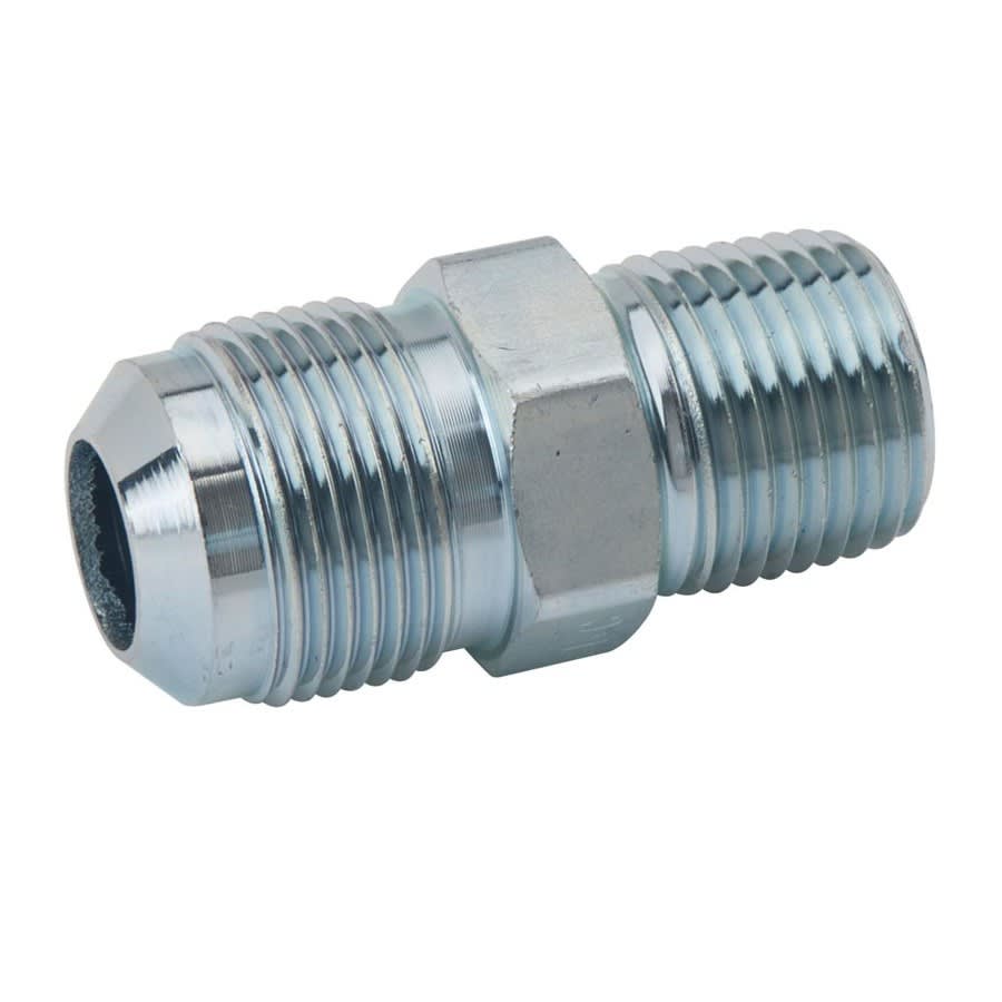 Gas Male Adapter, 5/8 x 1/2 in, Flare x MNPT, Steel
