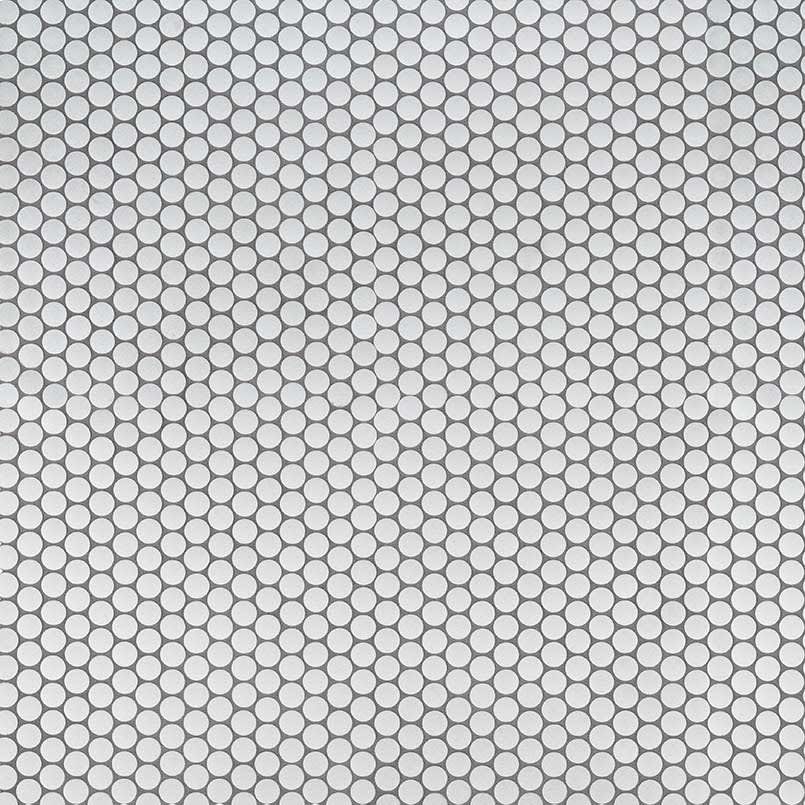 Penny Round Bianco 6mm Matte