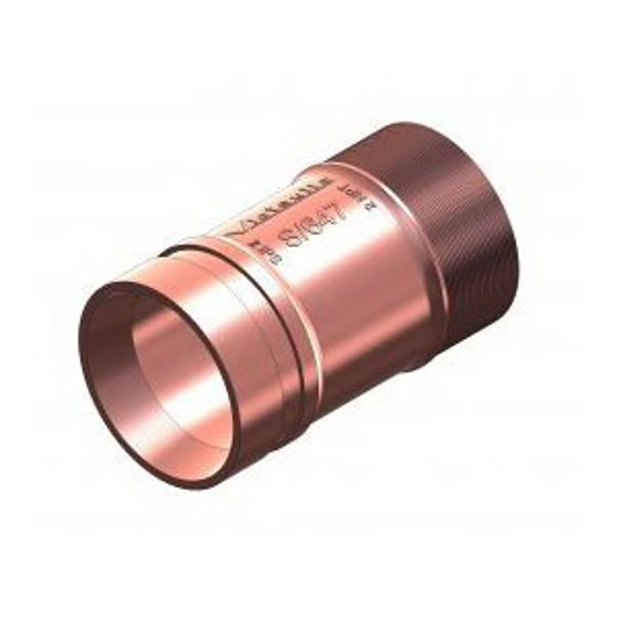 Dielectric, Nipple, 2-1/2 in, Groove x MNPT, Copper Silicon Alloy Brass