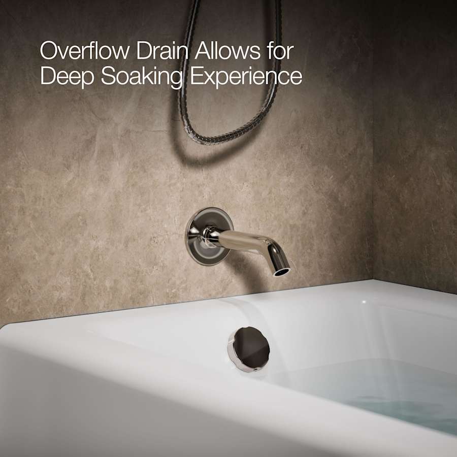 Bellwether Collection 60" Three Wall Alcove Bath Tub with Integral Apron and Left Hand Drain