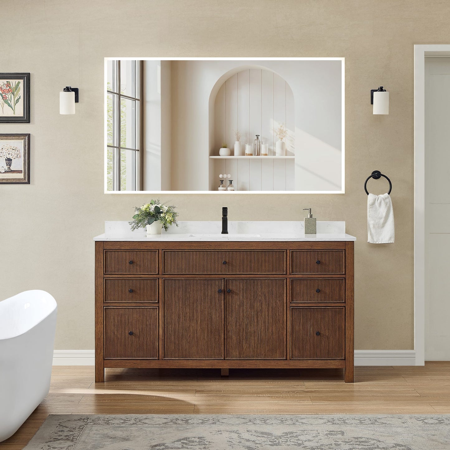Pendry Single Bathroom Vanity - 60W x 35H x 22D