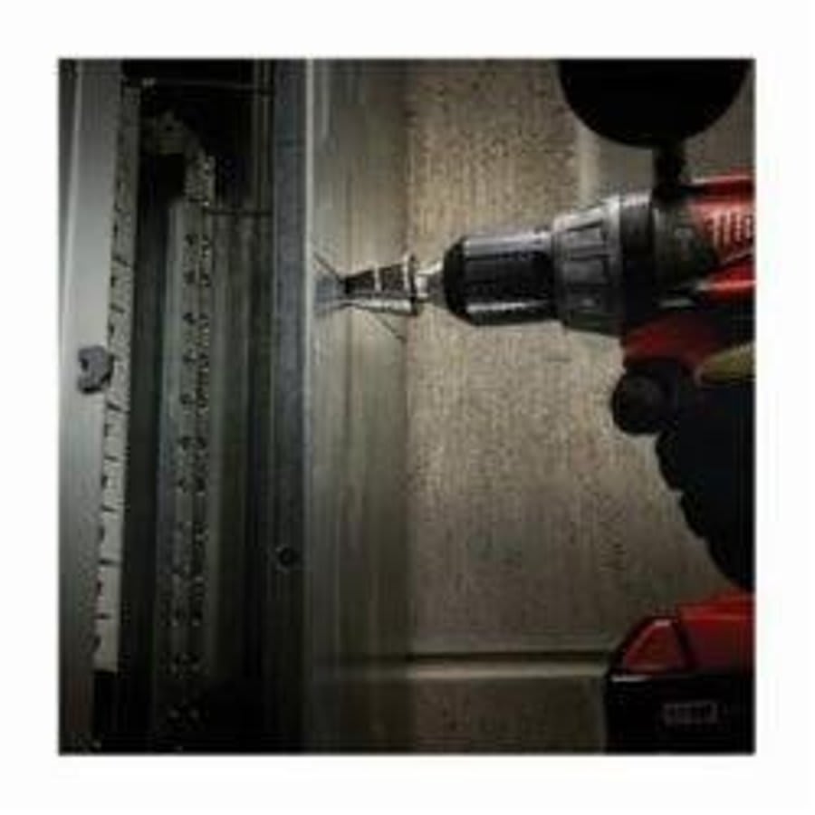 Step Drill Bit, 7/8 to 1-3/8 in, Max Hole Diameter, 5 Steps