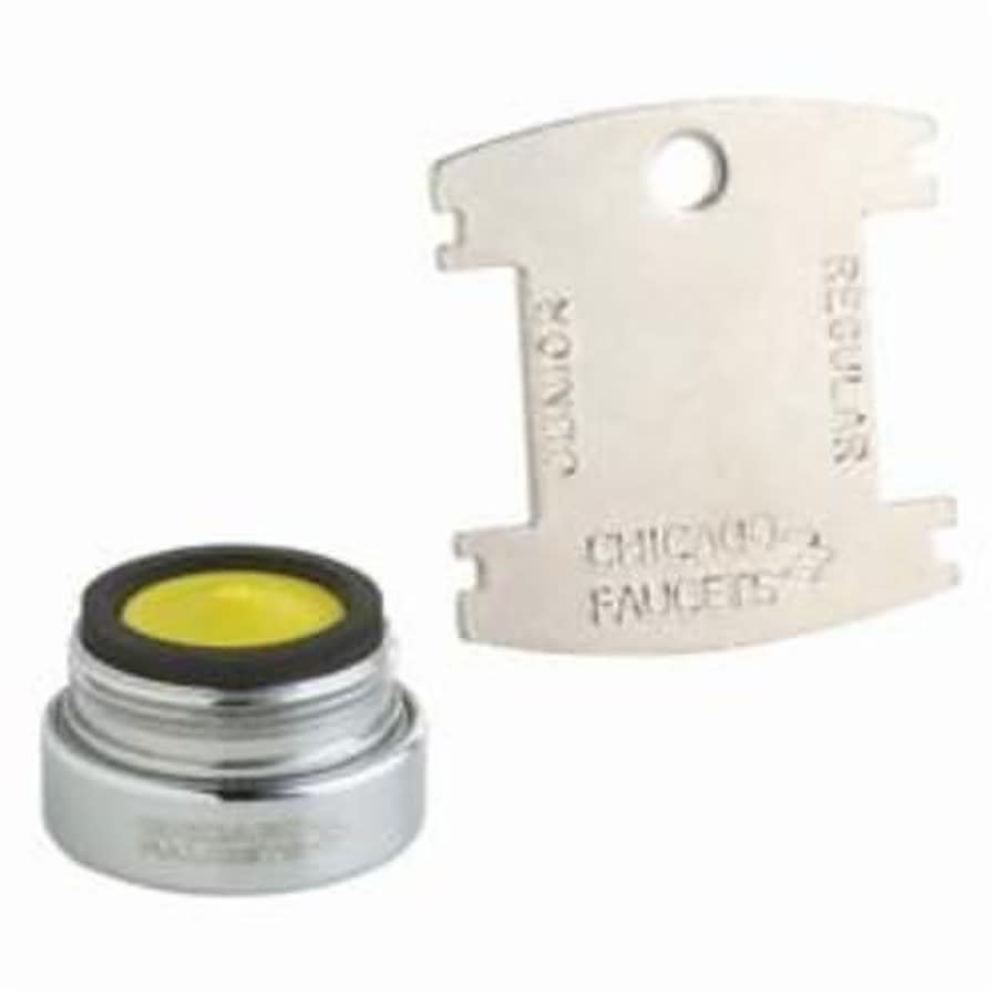 Econo-Flo Pressure Compensating Outlet, 0.35 gpm, Male Thread, Non-Aerated Laminar Stream, Polished Chrome