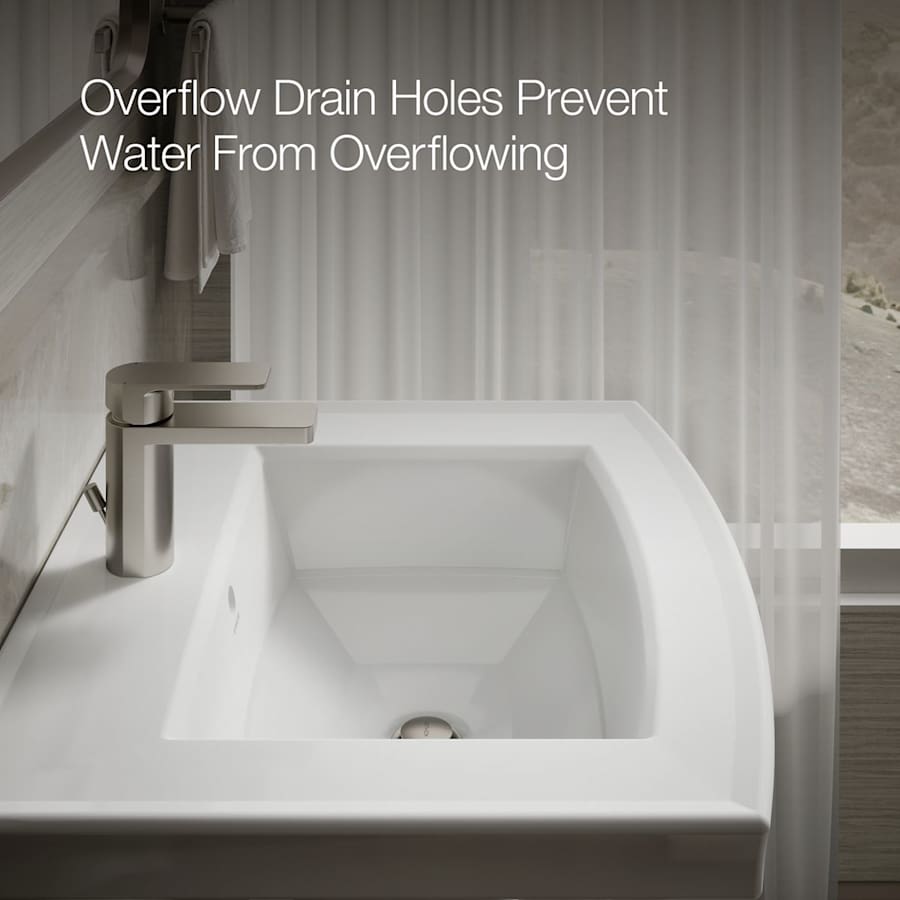 Archer 24" Pedestal Bathroom Sink with 1 Hole Drilled and Overflow