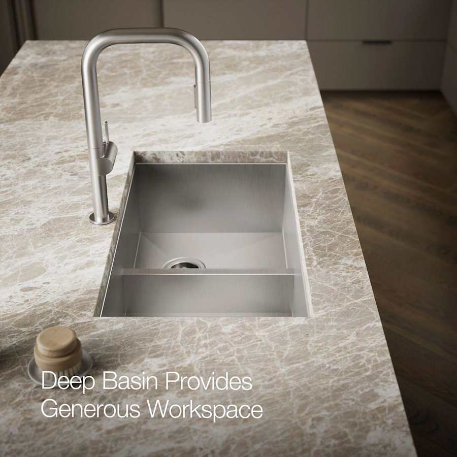 Vault 33" Double Basin Top-Mount/Under-Mount 18-Gauge Stainless Steel Kitchen Sink with Smart Divide
