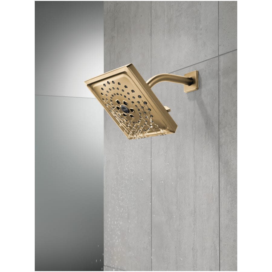 Universal Showering 7-5/8" Square 1.75 GPM Shower Head Full Spray Pattern with Touch Clean and H2Okinetic Technology