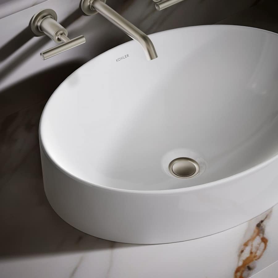 Vox 20" Vessel Vitreous China Bathroom Sink with Overflow