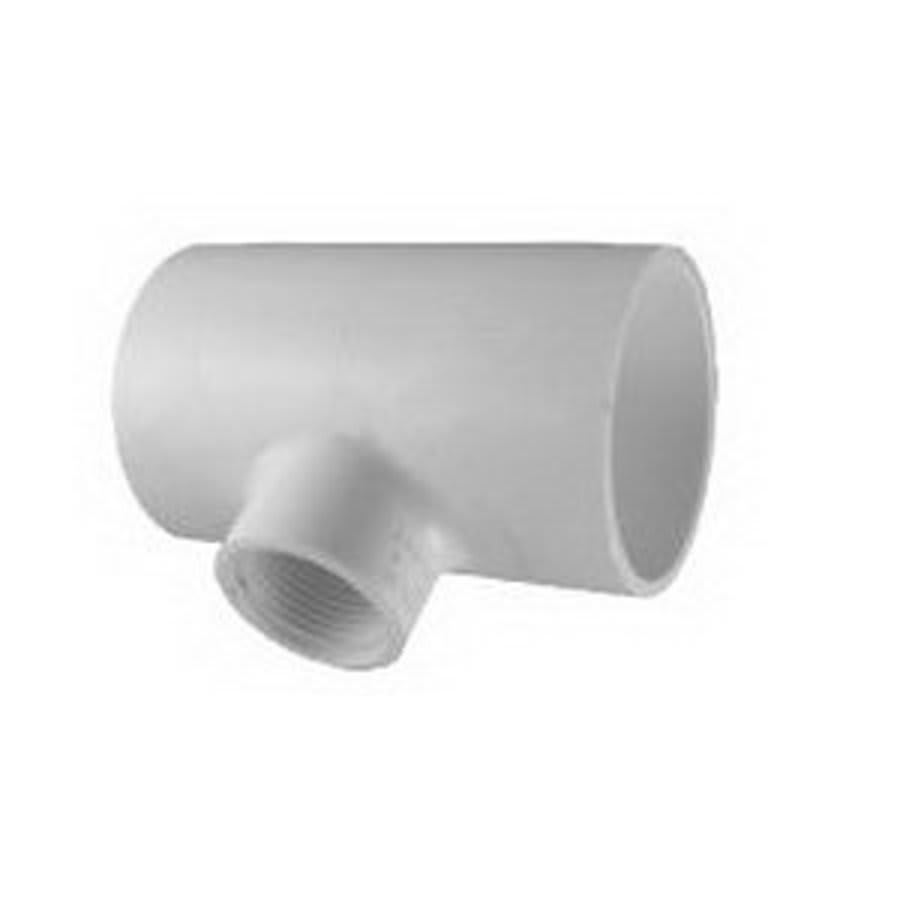 Tee, 1-1/2 x 1 in, Socket x FNPT, SCH 40/STD, PVC