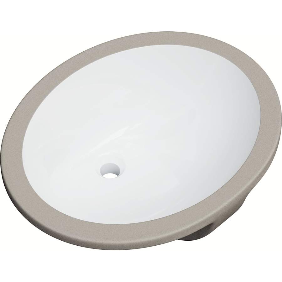 Comstock 17" Oval Vitreous China Undermount Bathroom Sink with Overflow