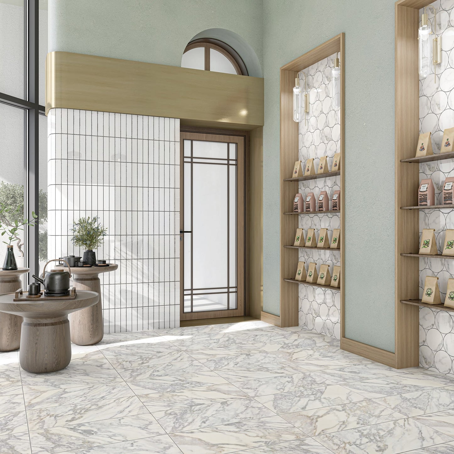 Eclessia Marble Arabescato Argento Rectangle 12X24 Honed