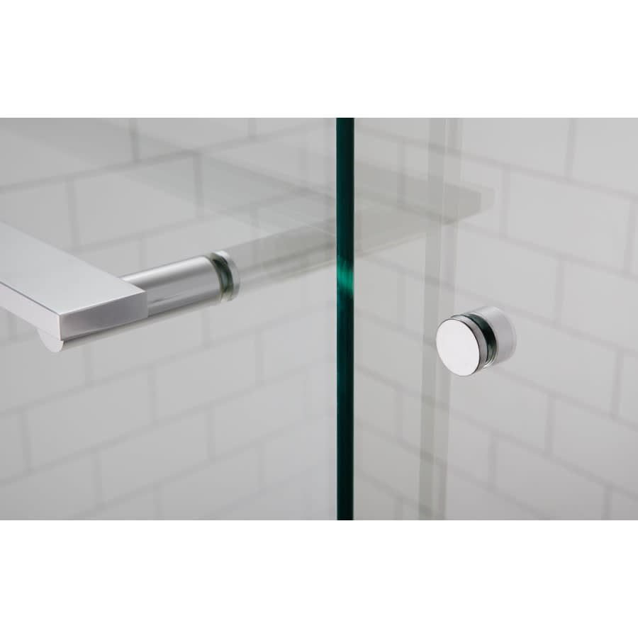 Revel 76â High x 59-5/8" Wide Sliding Shower Door with Crystal Clear Glass, Towel Bar and CleanCoat Technology