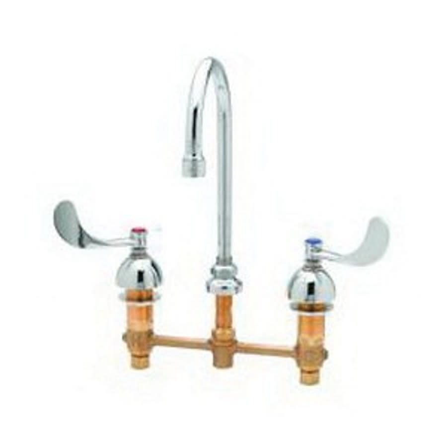 Medical Use Faucet, Deck Mount, ADA, Blade Handle, Polished Chrome