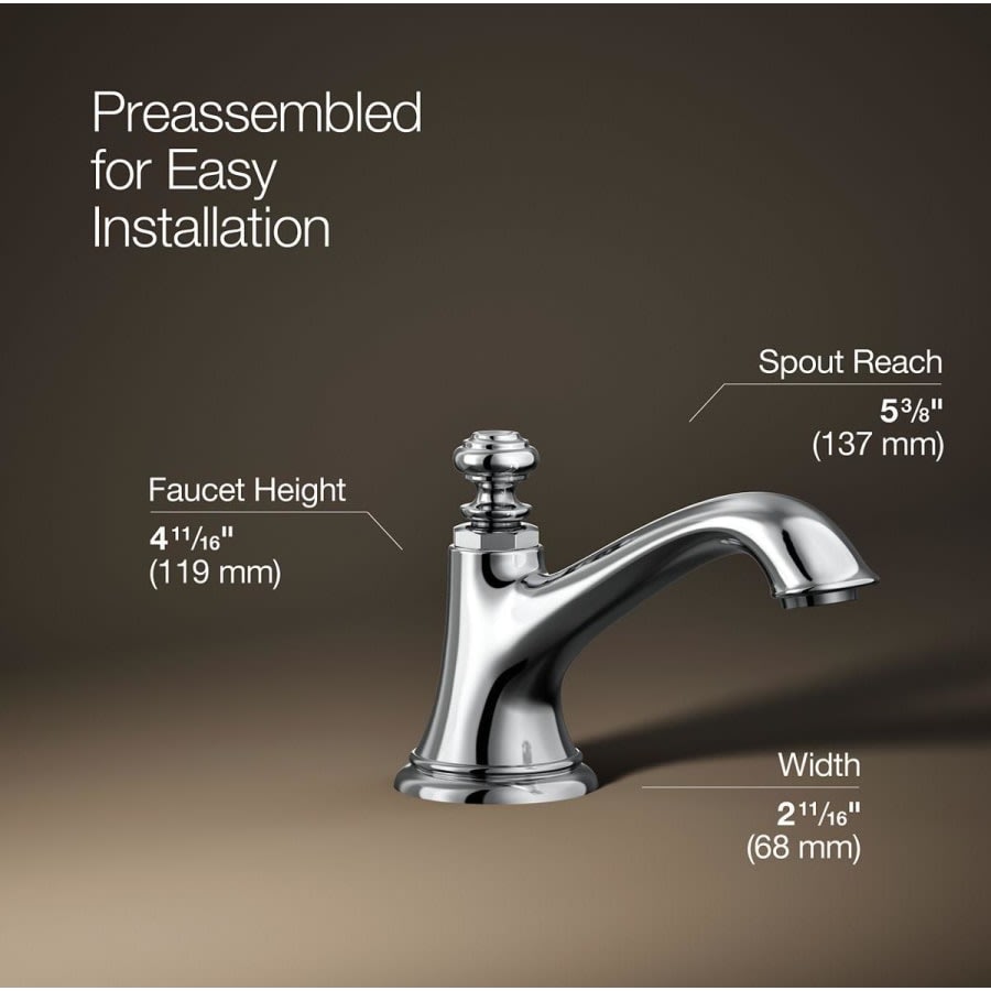 Artifacts 1.2 GPM Widespread Bathroom Faucet with Clicker Drain Assembly - Less Handles