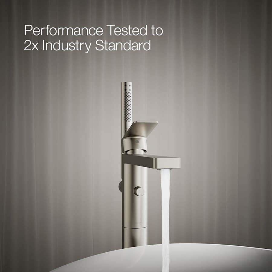 Parallel Floor Mounted Tub Filler - Includes Hand Shower