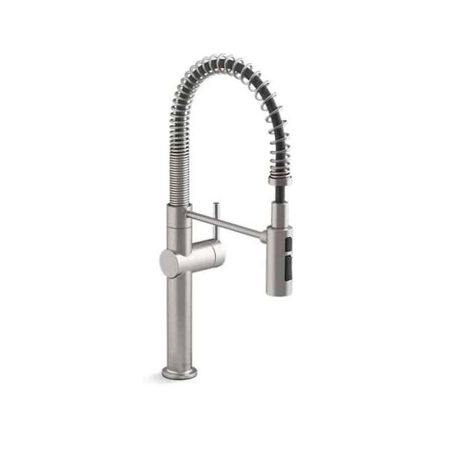 Crue™ Kitchen Faucet, Deck Mount, ADA, 1 Lever Handle, 1-Hole, Vibrant Stainless