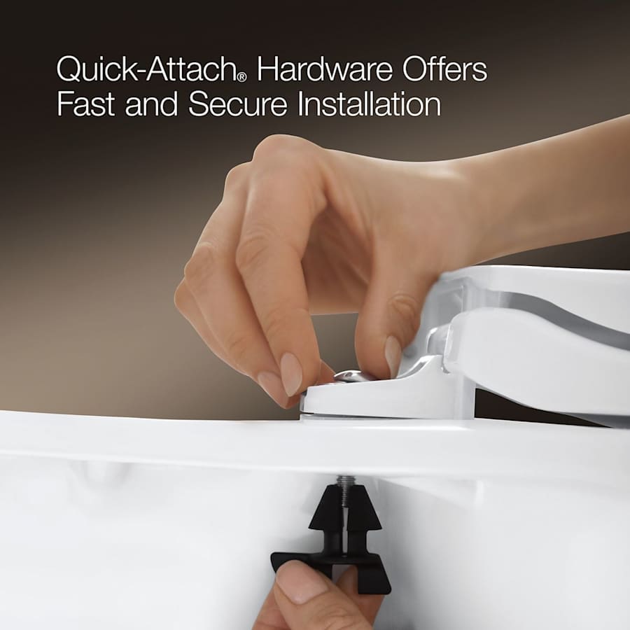 Brevia Q2 Round Closed-Front Toilet Seat with Quick-Release and Quick-Attach Hinges