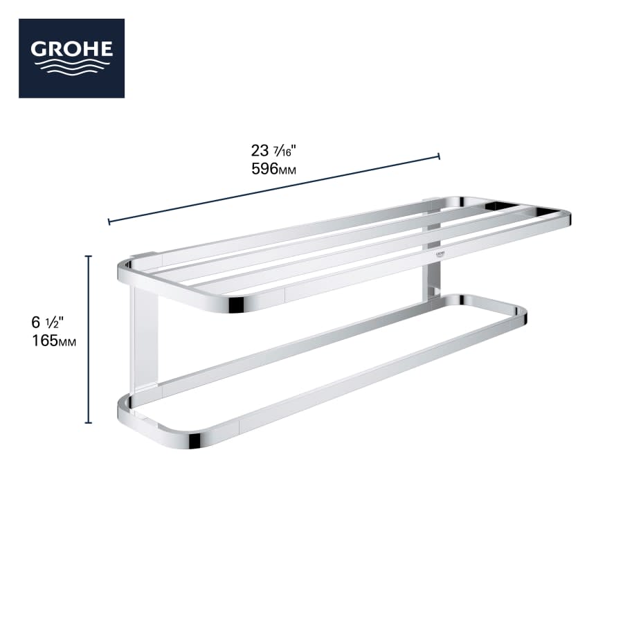 Selection 24" Towel Rack with Integrated Towel Bar