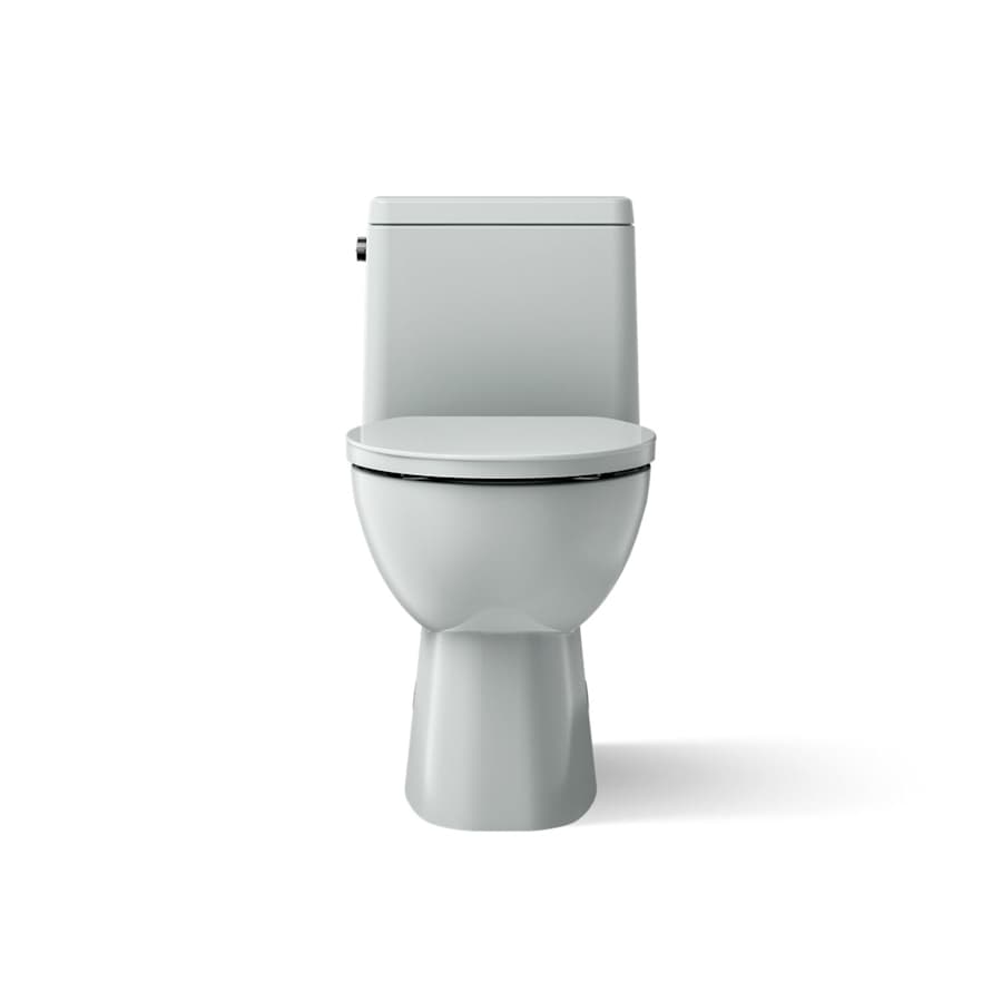 Reach 1.28 GPF One-Piece Compact Elongated Chair Height Toilet with Skirted Trapway and Left Hand Trip Lever - Seat Included