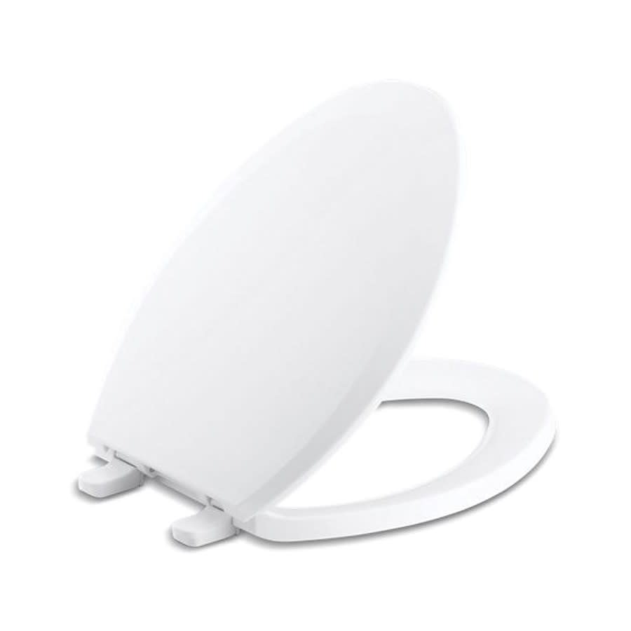 Lustra™ Toilet Seat, Elongated Bowl, Closed Front, With Cover, Plastic, White