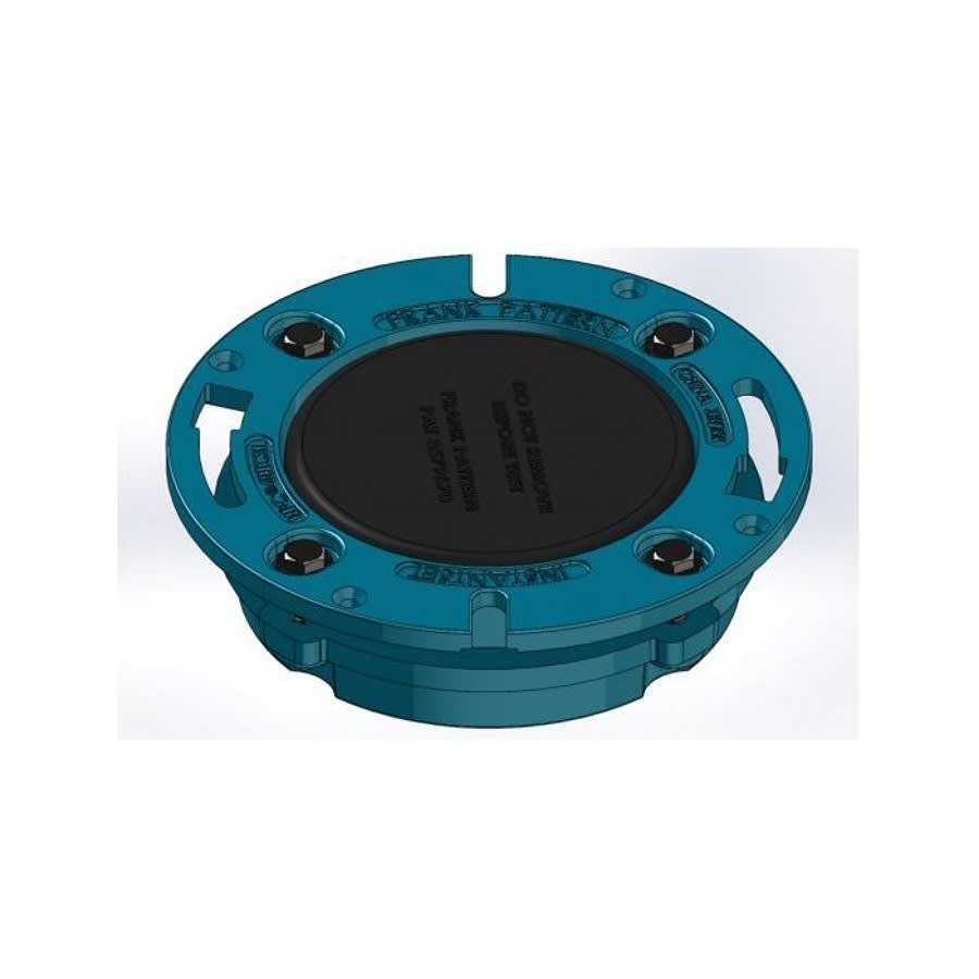Closet Flange, 4 in, Instant Set, 7-1/16 in OD, Cast Iron, Blue