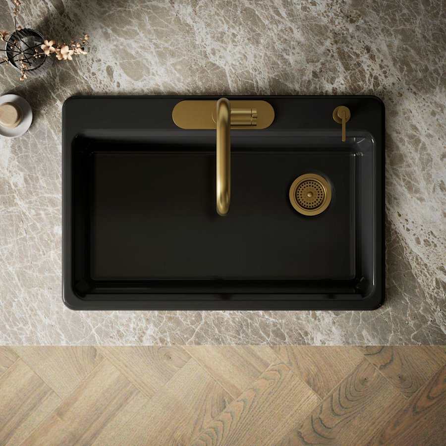 Riverby 33" Single Basin Top-Mount Enameled Cast-Iron Kitchen Sink