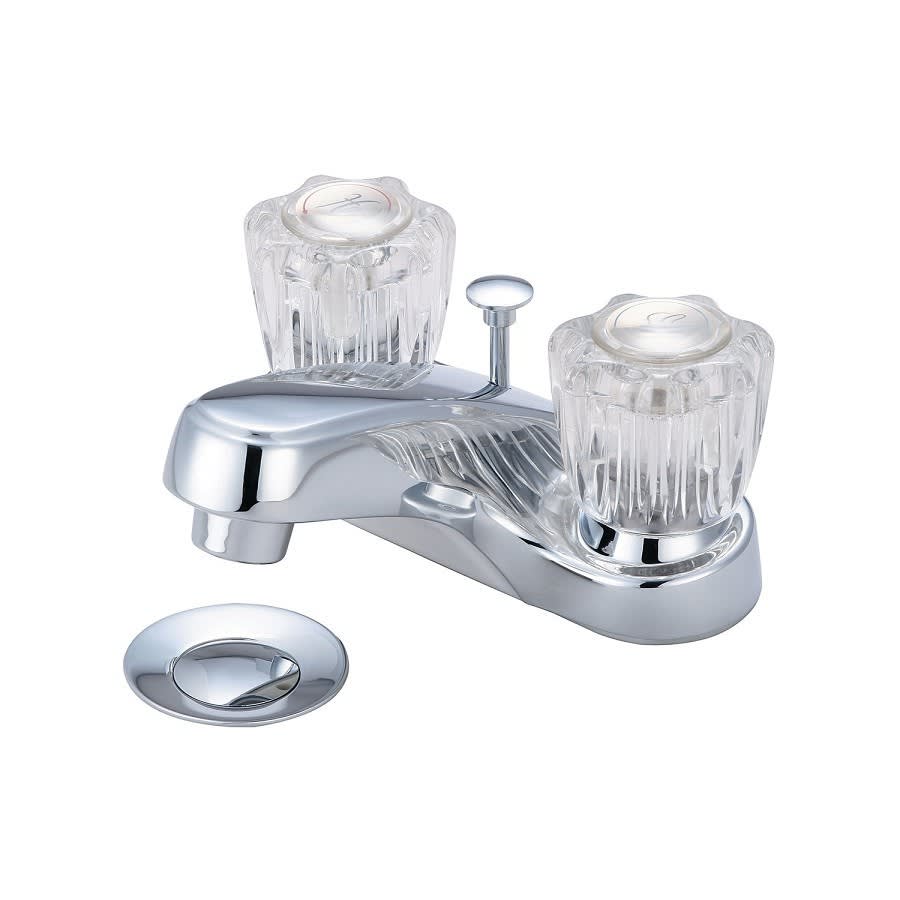 Elite Centerset Lavatory Faucet, 2 Handle, 2-Hole, 1.2 gpm, Polished Chrome