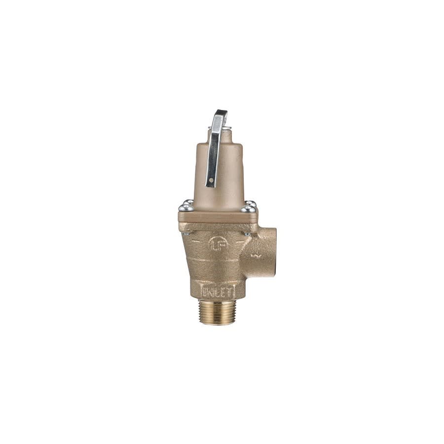 Temperature & Pressure Relief Valve, 3/4 in, MNPT x FNPT, Brass