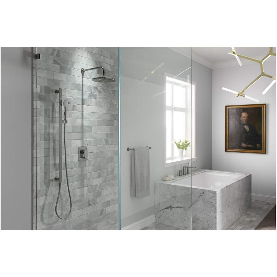 Composed Two Function Pressure Balanced Valve Trim Only with Single Lever Handle and Integrated Diverter - Less Rough In