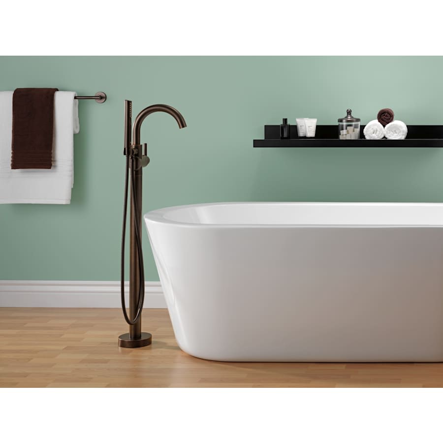 Trinsic Floor Mounted Tub Filler with Integrated Diverter and Hand Shower - Less Rough In