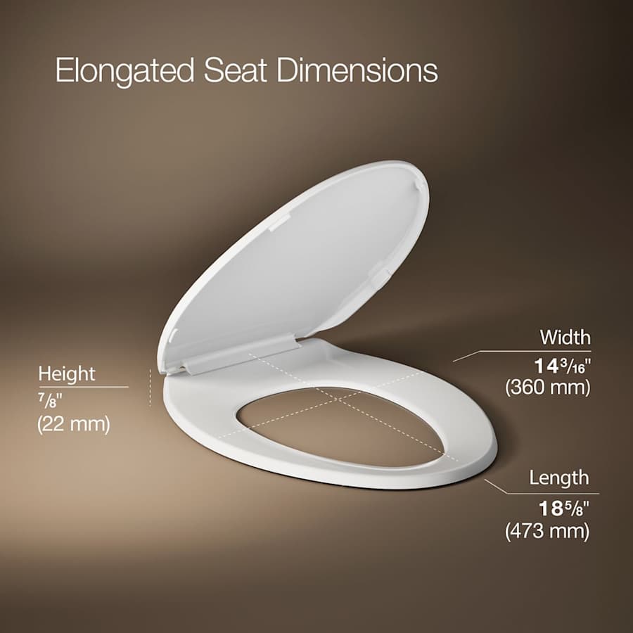 Brevia Q2 Elongated Closed-Front Toilet Seat with Quick-Release and Quick-Attach Hinges