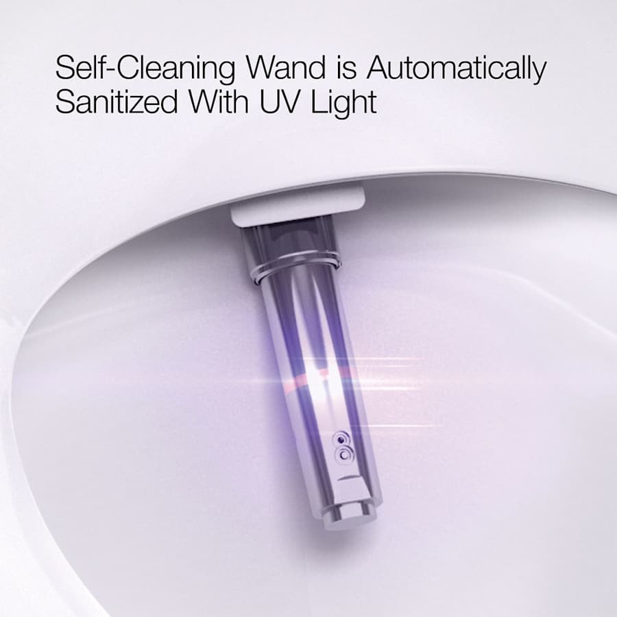 Veil Dual Flush One Piece Elongated Chair Height Intelligent Toilet - Seat Included with Quiet Close Lid