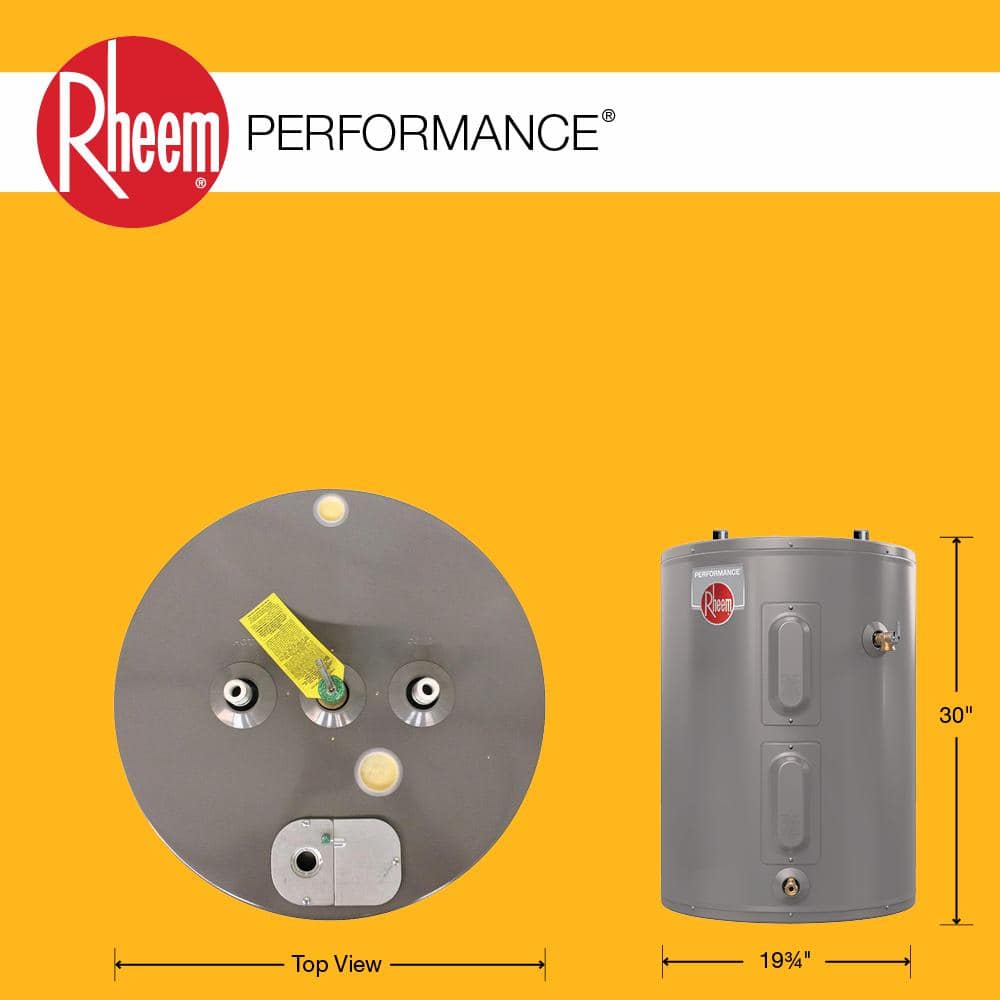 Performance 30 Gal. 3800-Watt Elements Short Electric Water Heater with 6-Year Tank Warranty and 240-Volt