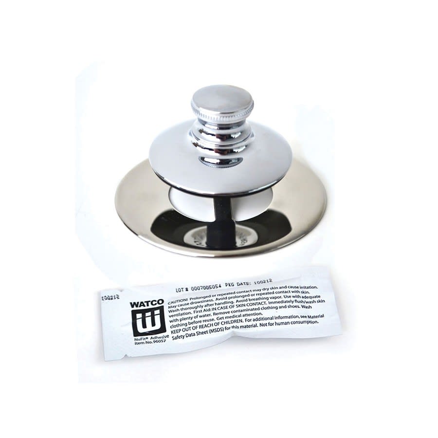 48750 Bath Drain Trim, Push & Lift, Polished Chrome