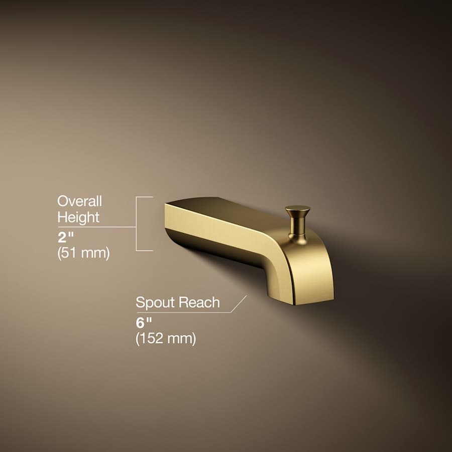 Pitch 6" Integrated Diverter Tub Spout