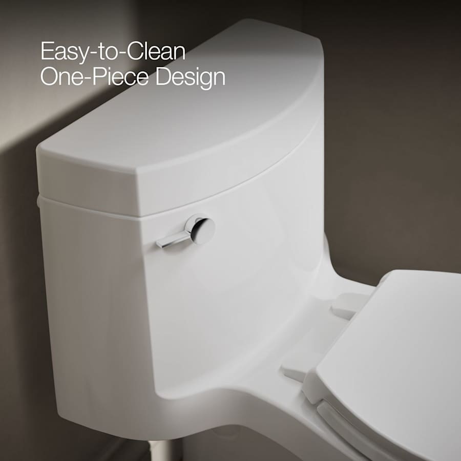 Cimarron 1.28 GPF Elongated One-Piece Comfort Height Toilet with AquaPiston Flush Technology - Seat Included
