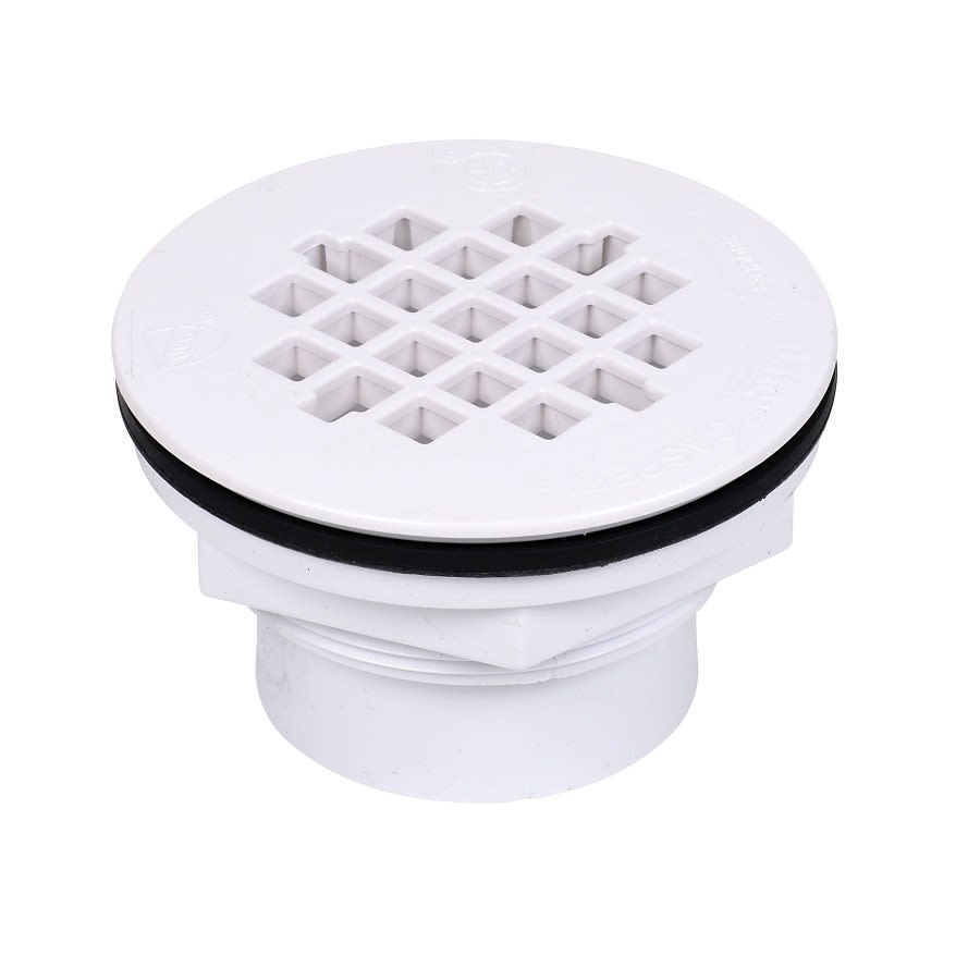 2 in, 101 PS PVC Solvent Weld Shower Drain with Plastic Strainer