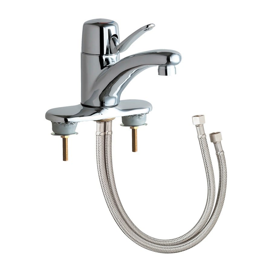 Centerset Lavatory Faucet, ADA, 1 Handle, 3-Hole, 0.35 gpm, Polished Chrome
