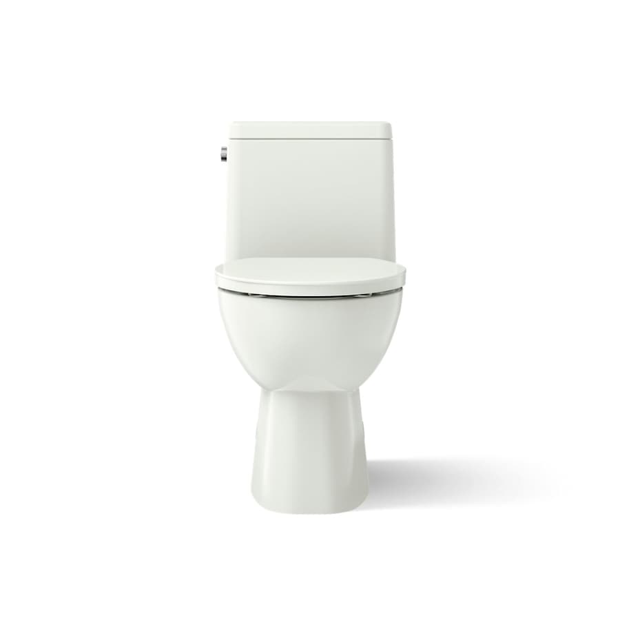 Reach 1.28 GPF One-Piece Compact Elongated Chair Height Toilet with Skirted Trapway and Left Hand Trip Lever - Seat Included