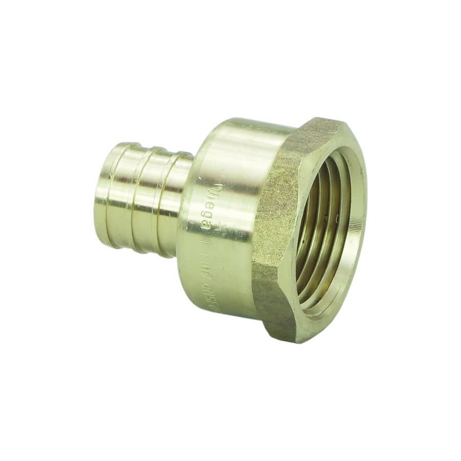 PureFlow® Female Adapter, 1/2 in, Crimp PEX x FNPT, Brass