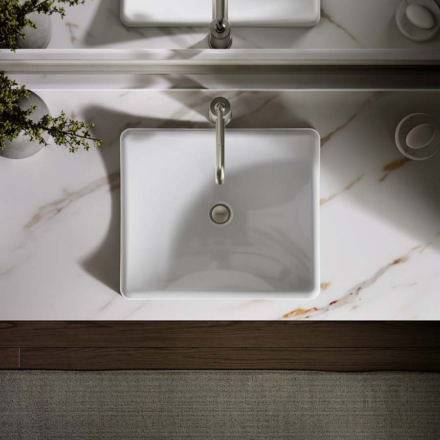 DemiLav 18-1/4" Enameled Cast Iron Wading Pool Bathroom Sink