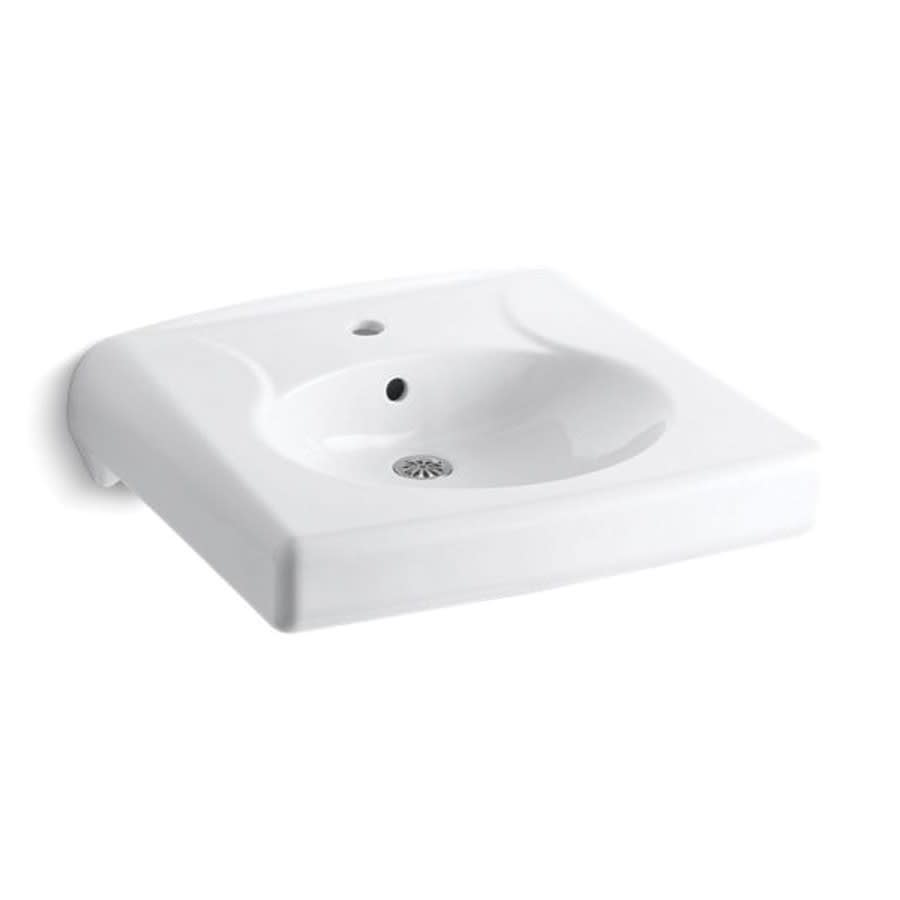 Brenham™ Wall Mount Lavatory Sink, ADA, 21-15/16 x 19-3/4 x 7 in, Vitreous China, White
