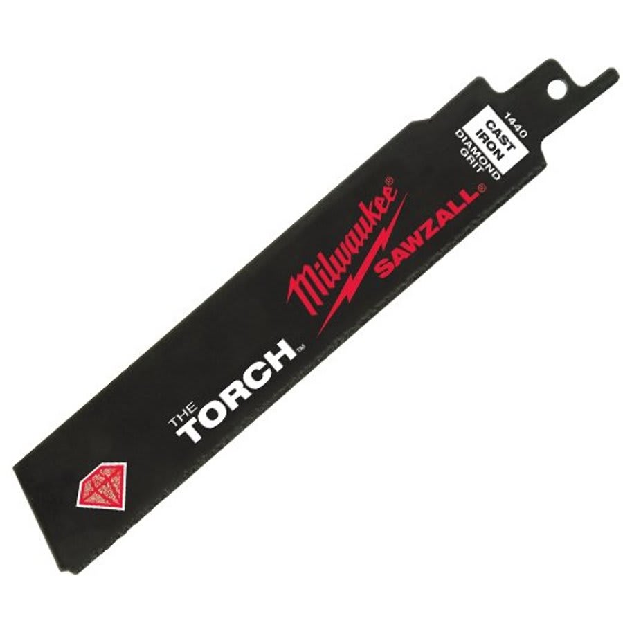 SAWZALL® The Torch™ Diamond Grit Reciprocating Saw Blade, 6 in L, 0 tpi, 0.042 in THK