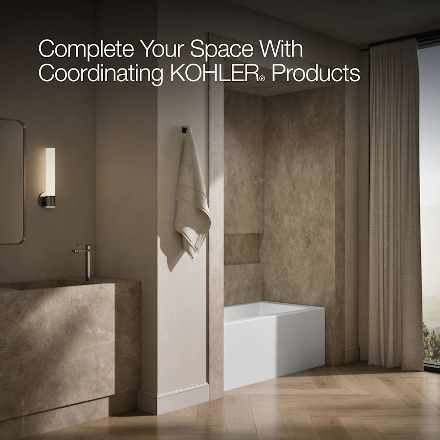 Underscore 60" X 30" Alcove Soaking Bathtub with Integral Apron, Integral Flange, and Left-Hand Drain