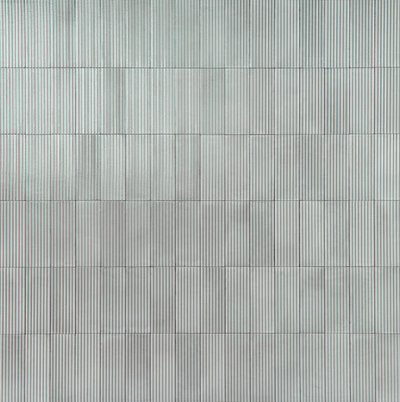Rice Grigio Structure Rectangle, Raked 3X8 Glossy