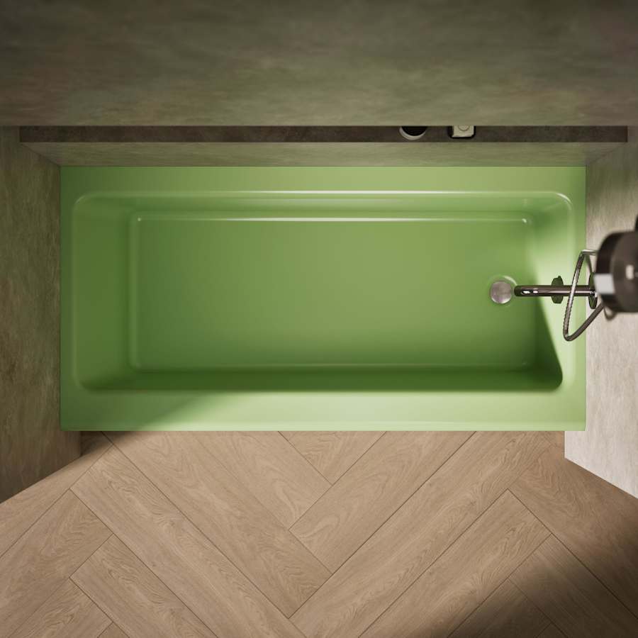 Bellwether Bath Tub 60" L x 30 1/4" W Cast Iron Soaking for Three Wall Alcove Installations with Integral Apron and Right Drain