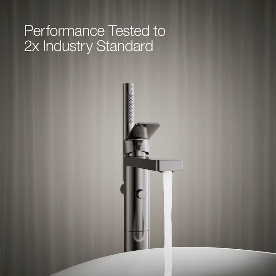 Parallel Floor Mounted Tub Filler - Includes Hand Shower