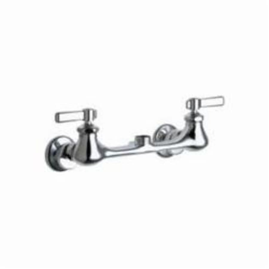 Kitchen Faucet, Wall Mount, ADA, 2 Lever Handle, 2-Hole, Polished Chrome